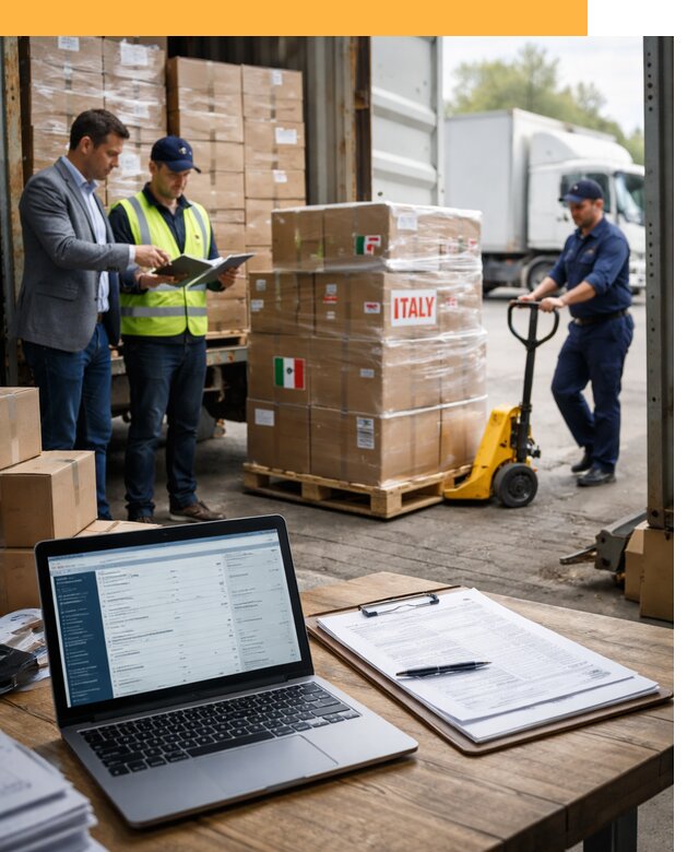 Доставка грузов из Италии: морские и авиаперевозки от 18331